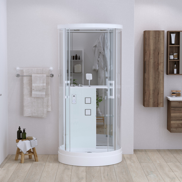 Душевая кабина (90х100) Grossman  GR140 раздвижная, белый, прозрачный